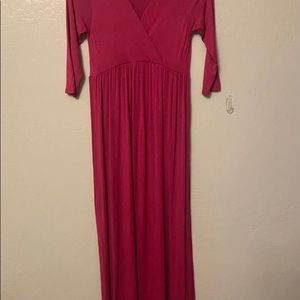 ⭐️Mother Bee pink maternity baby shower maxi Dress size small